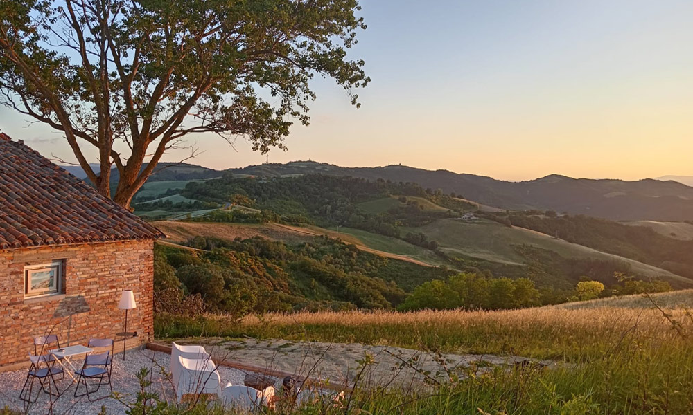 Farmhouse Mombaroccio Pesaro Marche Italy Pool Panorama