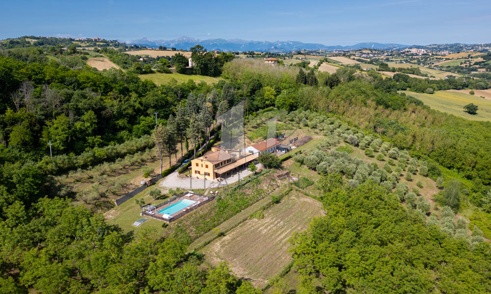 Agriturismo Ponzano Fermo Marche Italy Panorama Pool