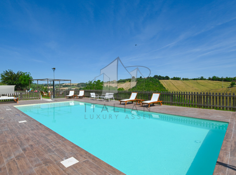 Agriturismo Ponzano Fermo Marche Italy Panorama Pool