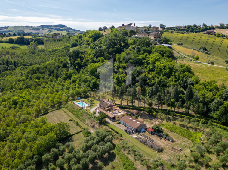 Agriturismo Ponzano Fermo Marche Italy Panorama Pool
