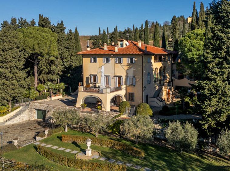 Historic Villa Chianti Vineyard Florence Tuscany Italy