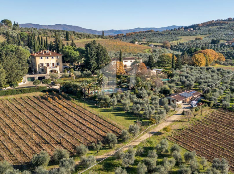 Historic Villa Chianti Vineyard Florence Tuscany Italy