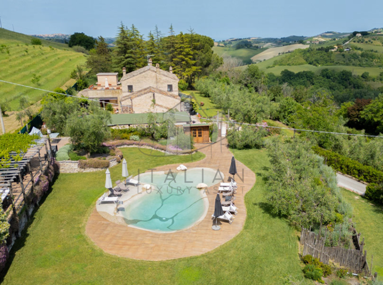 Farmhouse Fermo Marche Italy Panorama
