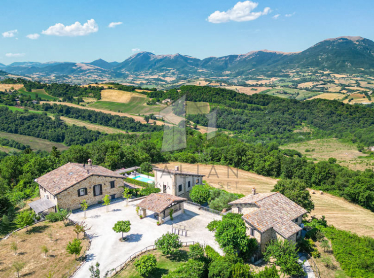 Hamlet Castelraimondo Macerata Marche Italy Panorama