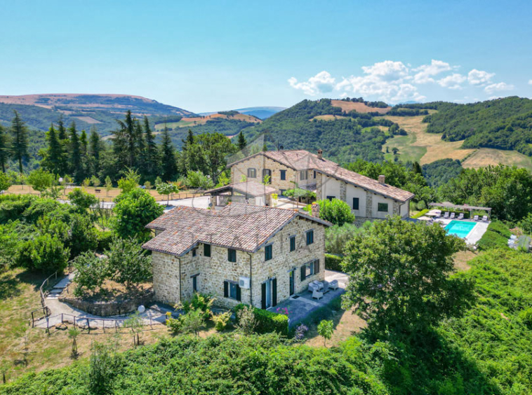 Hamlet Castelraimondo Macerata Marche Italy Panorama