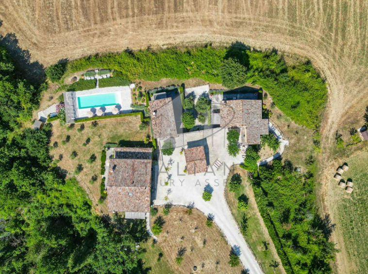 Hamlet Castelraimondo Macerata Marche Italy Panorama
