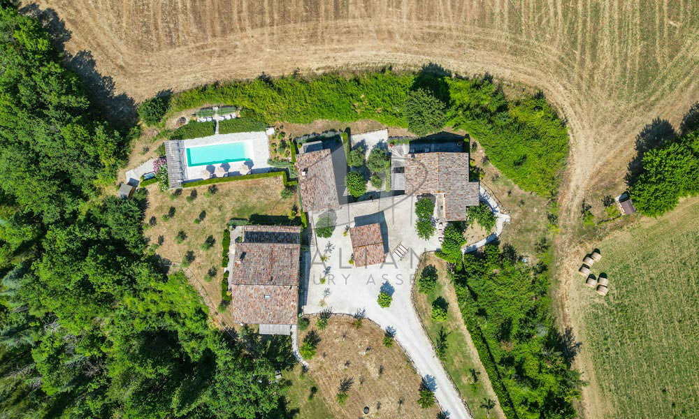 Hamlet Castelraimondo Macerata Marche Italy Panorama