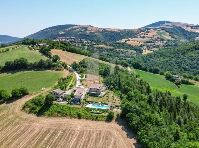 Hamlet Castelraimondo Macerata Marche Italy Panorama