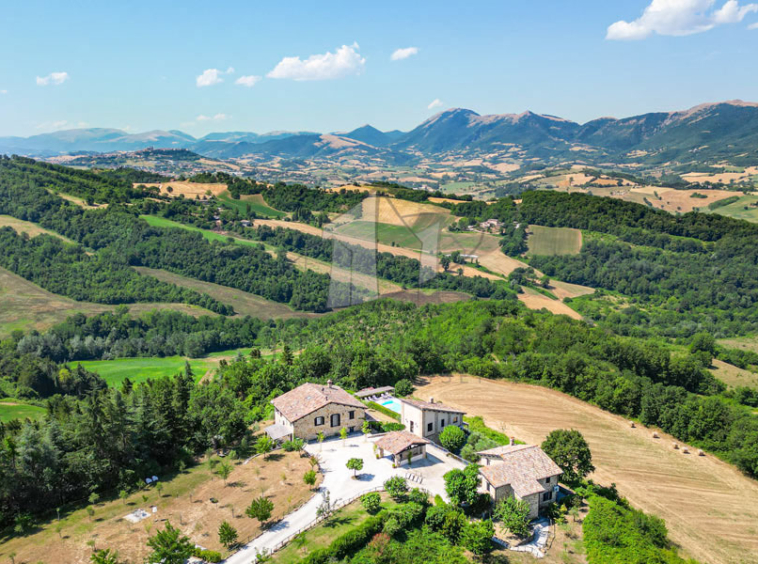 Hamlet Castelraimondo Macerata Marche Italy Panorama