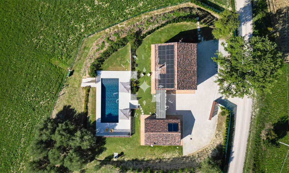 Country House Mogliano Marche Pool Panorama