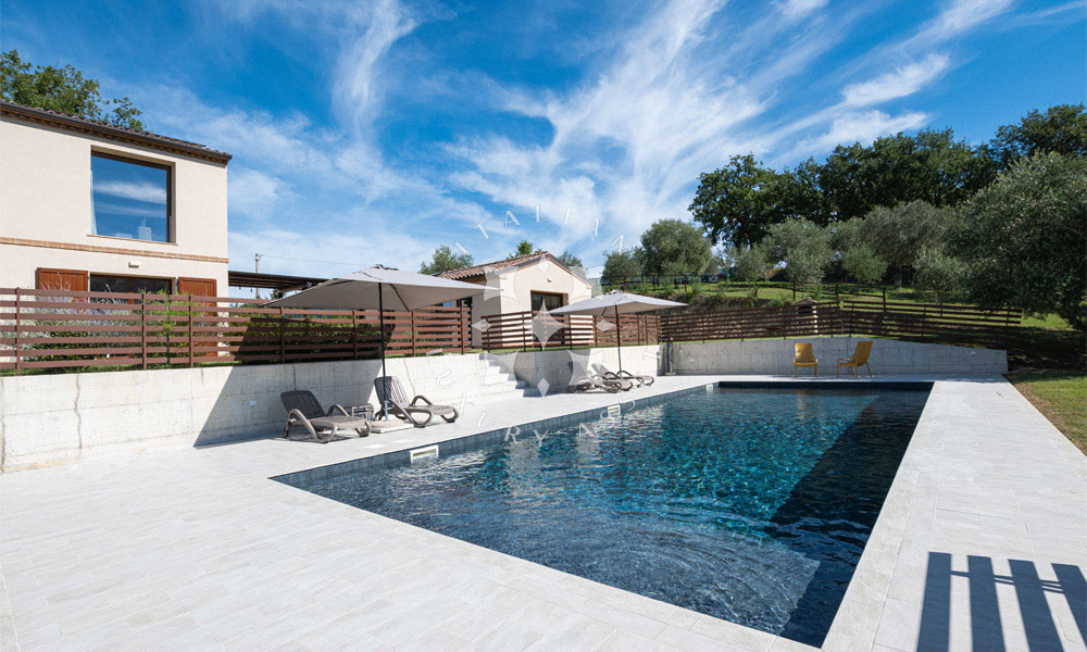 Country House Mogliano Marche Pool Panorama