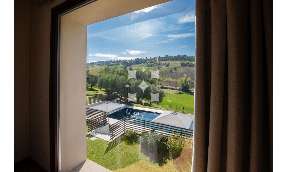 Country House Mogliano Marche Pool Panorama