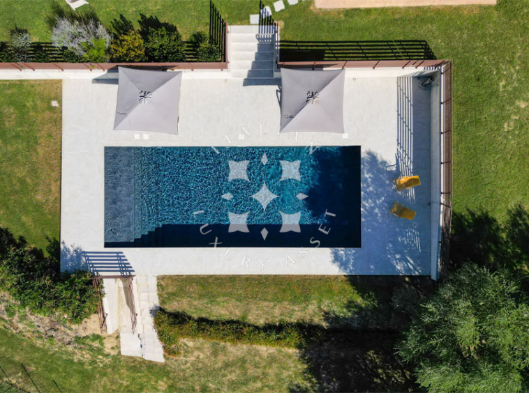Country House Mogliano Marche Pool Panorama