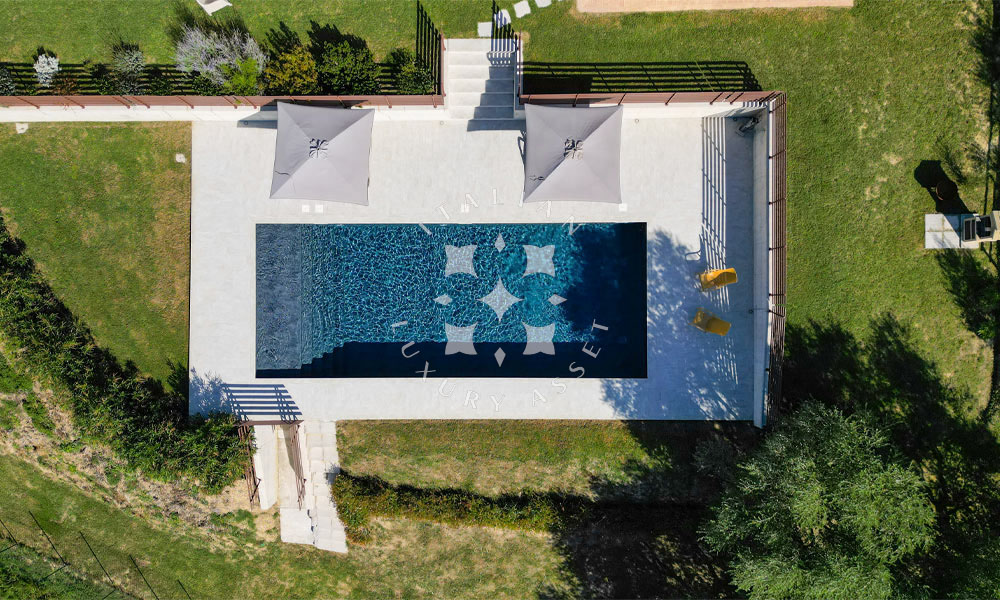 Country House Mogliano Marche Pool Panorama
