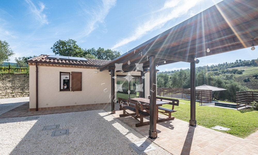 Country House Mogliano Marche Pool Panorama