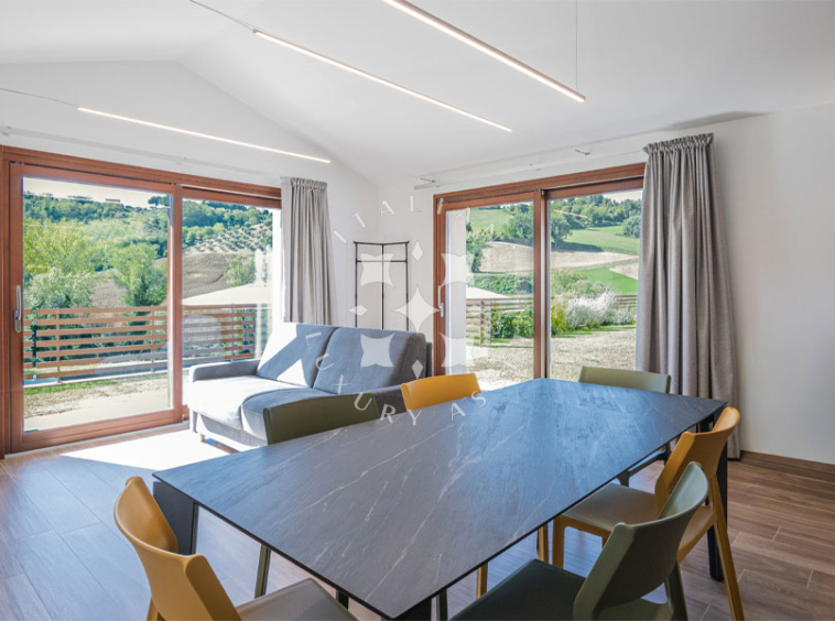 Country House Mogliano Marche Pool Panorama