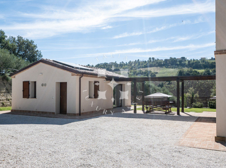 Country House Mogliano Marche Pool Panorama
