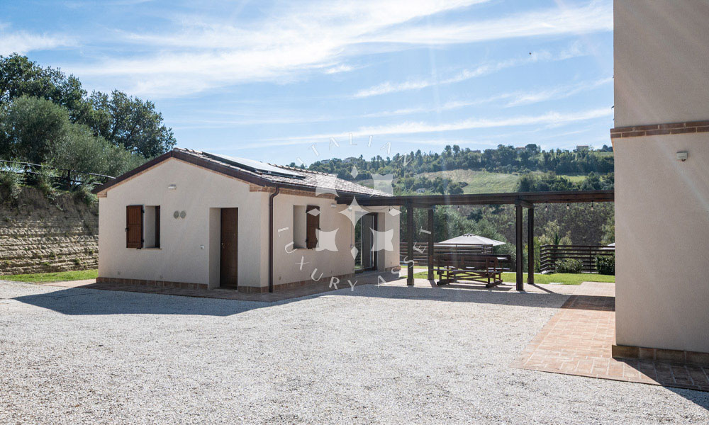 Country House Mogliano Marche Pool Panorama