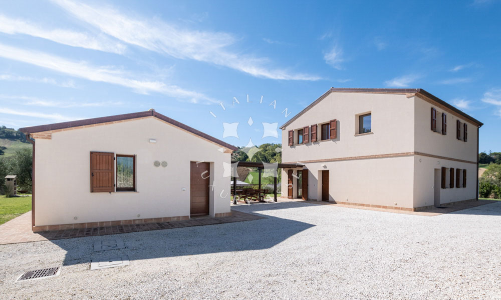 Country House Mogliano Marche Pool Panorama